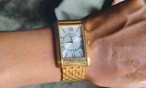 Vintage Timex Gold-Tone Rectangular Watch