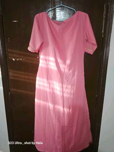 Blush Pink Kurti and bottom with Gold Accents