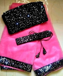 💕Partiwere Saree With Belt & Blouse💕