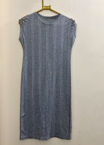 2 Set Of Dress - Black And White , Grey Midi