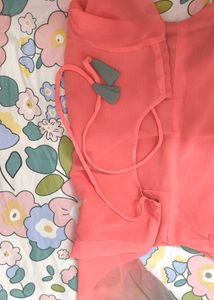 Double Color Anarkali And Dupatta Set
