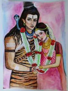 Shiv Parvati Painting