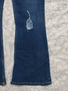 HIGH RISE BOOTCUT DARK BLUE COLOUR JEANS
