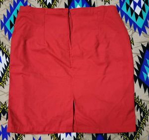 Red Straight Skirt