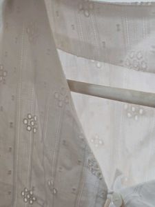 AND White Cut Work  Top