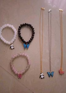 Bracelet And Pendant Set
