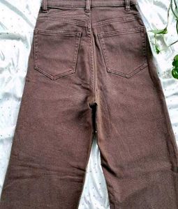 H&amp;M Brown Wide Leg Jeans