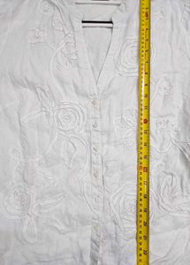 Per Una Size 12 Off White Shirt