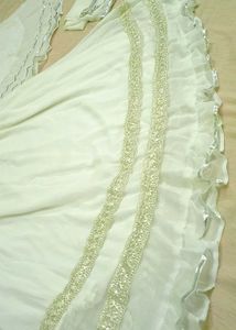 White Lengha Frock &amp; Dupatta