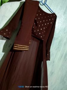 Elegant Brown &amp; Ethnic Top and Pant Set 🎀