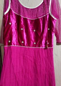 Pink Net Gown