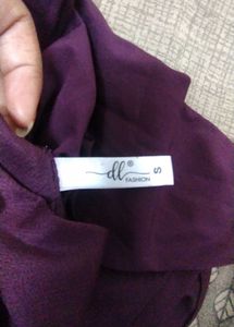 Peplum Sleeves Purple Top