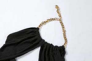 SHEIN  GOLD CHAIN HALTER TIE UP CROP TOP