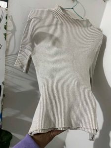 Ribbed Mock Neck Top❤️