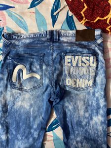 Evisu Unique Denim Jeans- Waist 32-34