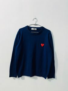 play Blue Heart Patch Sweater