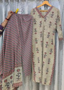 Beautiful Cotton Kurta Duppata Pant Set