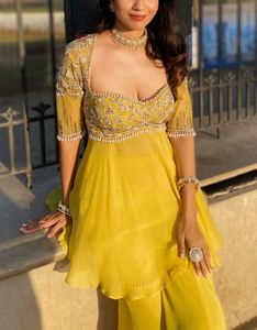 Stunning Omal Sindwani Designer Sharara Set 💛