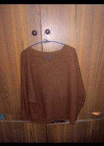 Brown Knit Light Sweater