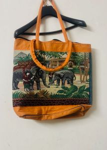 Elephant Tapestry Tote Bag