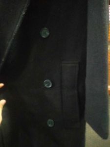 unisex Elegant Black Overcoat