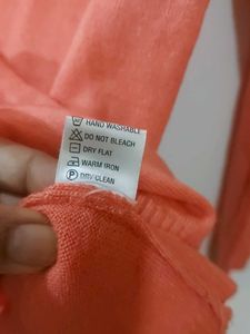 Peach Coloured Acrylic Sweater