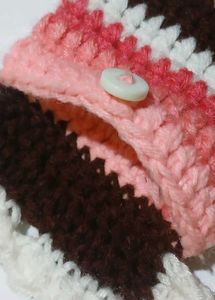 Handmade kawai crochet neopolition pouch,