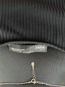ZARA Black Basic Ribbed Top