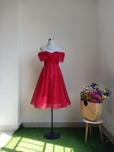 Red Off Shoulder Dress
