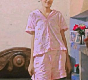 Pretty Pink Cotton Nighty Co Order Set