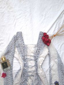 Corset Back Patterned Kurti 🦢