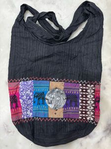 Elephant Patchwork Shoulder Bag
