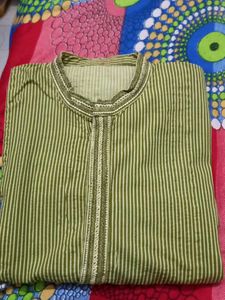 Striped Green Stripped KURTHA