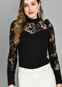 Elegant Black Lace Top