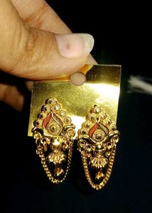 Golden Dangle Chain Earrings