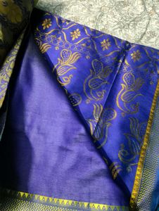 Elegant Purple &amp; Gold Saree
