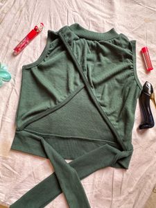 Savana Green Backless Top