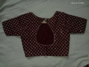 Maroon Embellished Saree Blouse