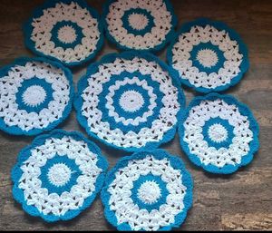 Handmade Crochet Doilies (Set of 8)