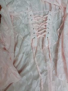 Lace-Up A Line Dress