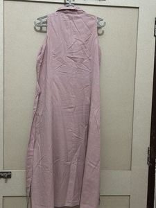 Pink Sleeveless Button Down Dress
