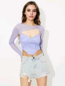Savana Lavender Layered Crop Top