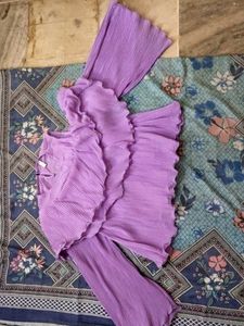 Lavender Pleated Top