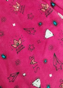 Pink Patterned Pajama Pants