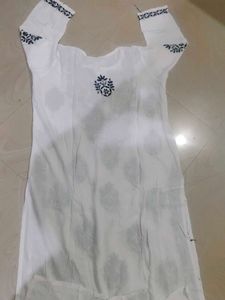 White N Black Lucknowi Kurta