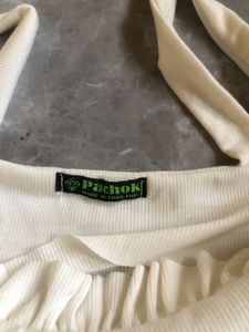 Tie Knot White Cute Crop Top