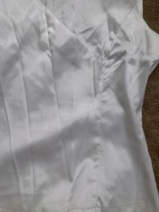 White Satin Crop Top