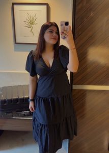 Elegant Black Tiered Dress