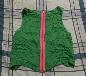 Green Sleeveless Top