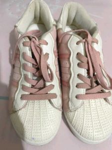 Pink &amp; White Casual Sneakers